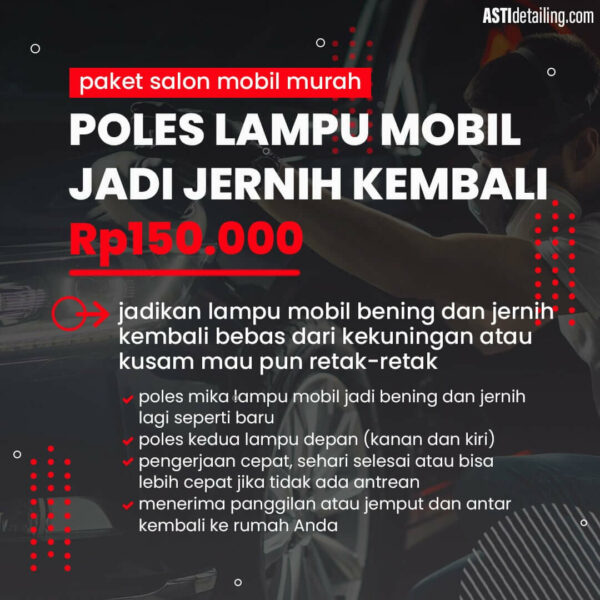 Jasa poles lampu mobil Jogja